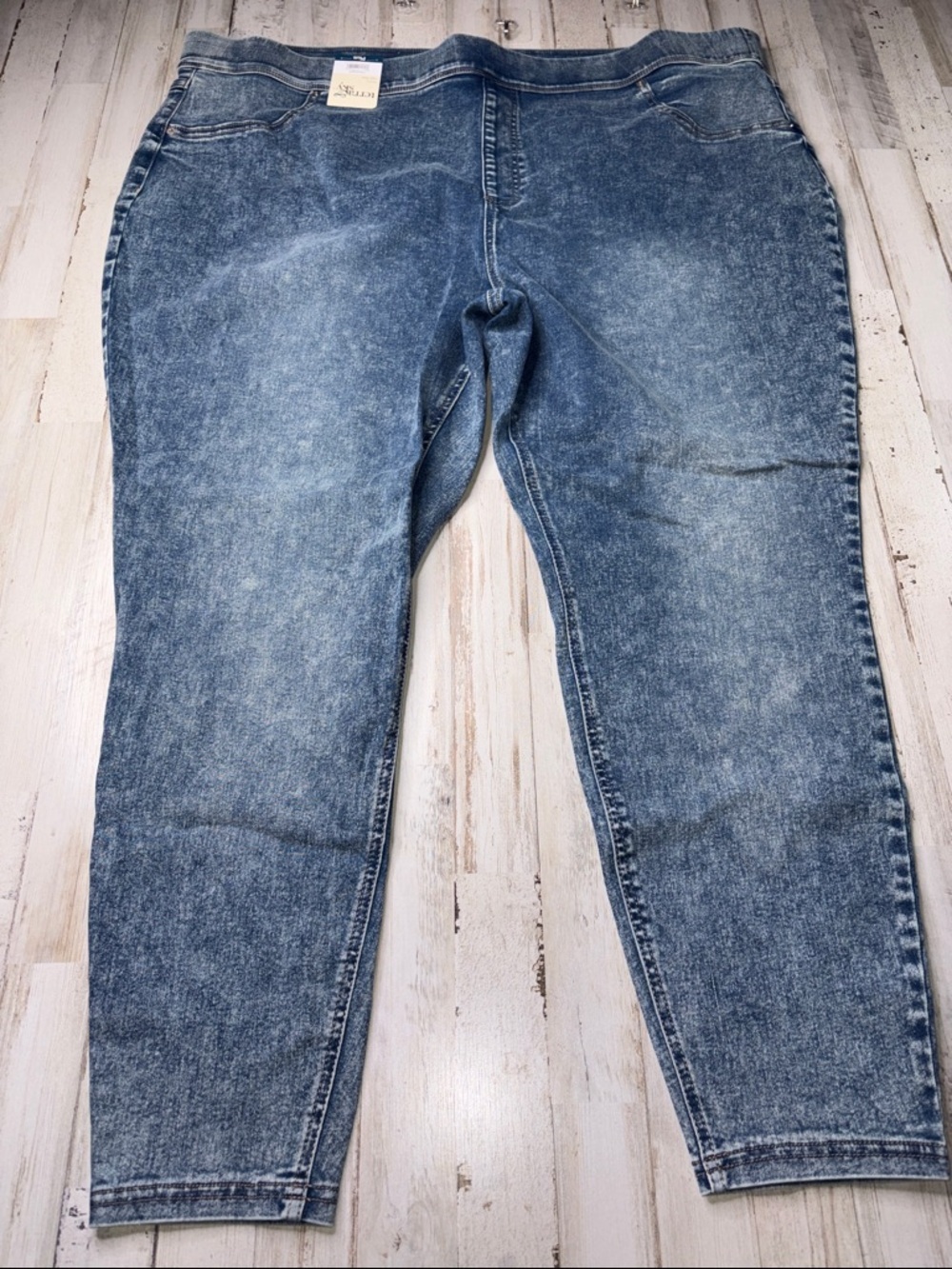 Terra & Sky Medium Blue Stretch Jeggings Sizs 3X (24W-26W) - Picture 8 of 12